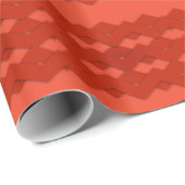 Rood Zig Zags Design Cadeaupapier (Rol Hoek)