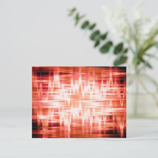 Rood zigzagpatroon briefkaart (Staand voorkant)