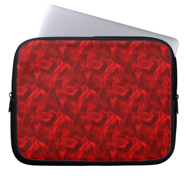 Rood zijdeffect laptop sleeve (Voorkant)