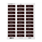 Rood & Zilver Diamant Bling Glam Glitters Etiket (Full Sheet)