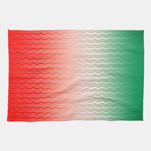 Rood Zilver Groen Theedoek (Horizontaal)