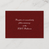 rood zilver sneeuwvlokken bruiloft receptie uitnod informatiekaartje (Achterkant)