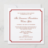 Rood zilver vierkant lijst officiële feestdag kaart (Voorkant)