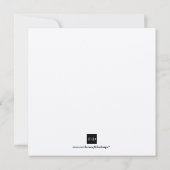 Rood zilver vierkant lijst officiële feestdag kaart (Achterkant)