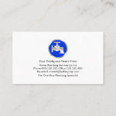 Rood Zilver Water Pijpen Verwarmen Pijlen Visitekaartje (Achterkant)