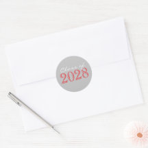 Rood & Zilveren Grijze Envelop Seal Stickers