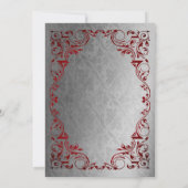  Rood Zilveren Prinses Tiara Sweet 16 Kaart (Achterkant)