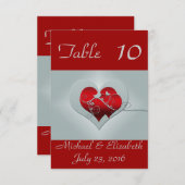 Rood/Zilverweddenschappen Kaart (Voorkant / Achterkant)