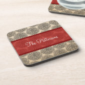 Rood  Zinnia Onderzetter Set (Linkerzijde)