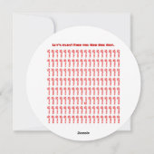 Rood zoet XmaS Gingerbread-Candy Cane-Odd 1 Ronde Feestdagenkaart (Achterkant)