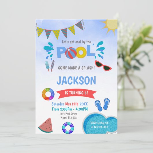 Rood zonlicht blauw wolkendepoel kaart (Staand voorkant)