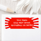 rood zonnescherm etiket (Insitu)