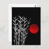 Rood zonzwart, wit briefkaart (Voorkant / Achterkant)