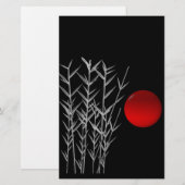Rood zonzwart, wit briefpapier (Voorkant / Achterkant)