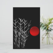 Rood zonzwart, wit briefpapier (Staand voorkant)