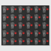 Rood zonzwart, wit cadeaupapier (Vlak)