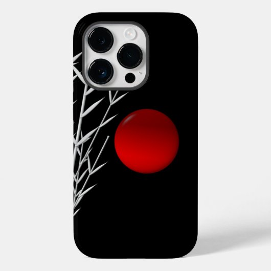 Rood zonzwart, wit Case-Mate iPhone case (Achterkant)