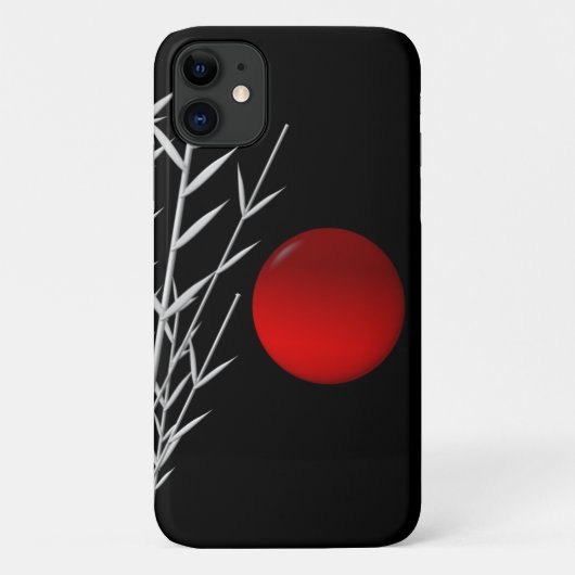 Rood zonzwart, wit Case-Mate iPhone case (Achterkant)