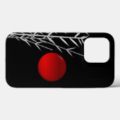 Rood zonzwart, wit Case-Mate iPhone case (Achterkant (horizontaal))