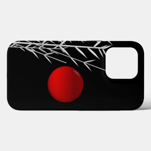 Rood zonzwart, wit Case-Mate iPhone case (Achterkant (horizontaal))