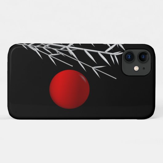 Rood zonzwart, wit Case-Mate iPhone case (Achterkant (horizontaal))