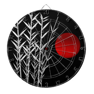 Rood zonzwart, wit dartbord