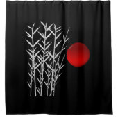 Rood zonzwart, wit douchegordijn (Voorkant)