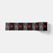 Rood zonzwart, wit grosgrain lint (Voorkant)
