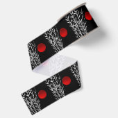 Rood zonzwart, wit grosgrain lint (Achterkant)
