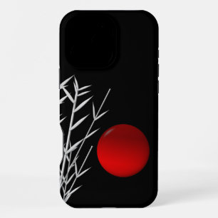 Rood zonzwart, wit iPhone 16 pro max hoesje
