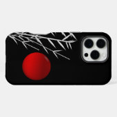 Rood zonzwart, wit iPhone hoesje (Achterkant horizontaal)