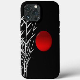 Rood zonzwart, wit iPhone 13 pro max hoesje