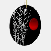 Rood zonzwart, wit keramisch ornament (Rechts)