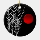 Rood zonzwart, wit keramisch ornament (Achterkant)