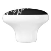 Rood zonzwart, wit keramische knop (Zijkant)