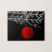 Rood zonzwart, wit legpuzzel (Horizontaal)