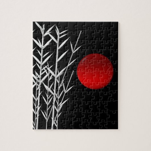 Rood zonzwart, wit legpuzzel (Verticaal)