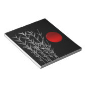 Rood zonzwart, wit notitieblok (Schuin)