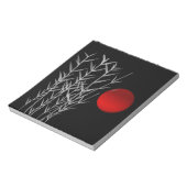 Rood zonzwart, wit notitieblok (Linkerzijde)