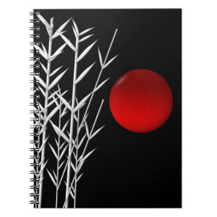 Rood zonzwart, wit notitieboek