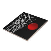 Rood zonzwart, wit tegeltje (Zijkant)