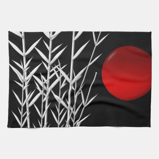 Rood zonzwart, wit theedoek (Horizontaal)
