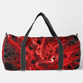 Rood Zwart Abstract Draaikolken Monogram Persoonli Plunjezak (Voorkant)