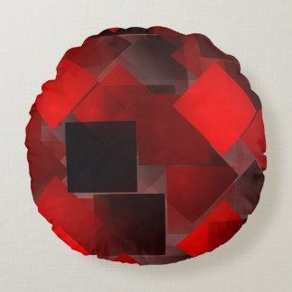 Rood zwart abstract geometrische decoratie rond kussen