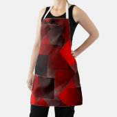 Rood zwart abstract geometrische decoratie schort (Insitu)