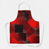 Rood zwart abstract geometrische decoratie schort (Voorkant)