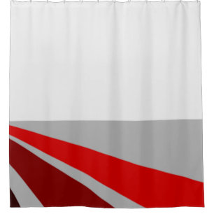 Rood zwart abstract ontwerp douchegordijn