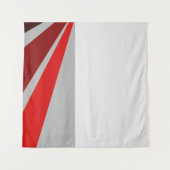 Rood zwart abstract ontwerp wandkleed (Voorkant (horizontaal))