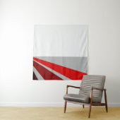 Rood zwart abstract ontwerp wandkleed (In situ)
