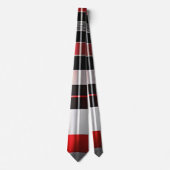 Rood Zwart Abstract Plaid Populaire Collectie Stropdas (Voorkant)